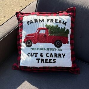 Christmas Holiday textured pillow